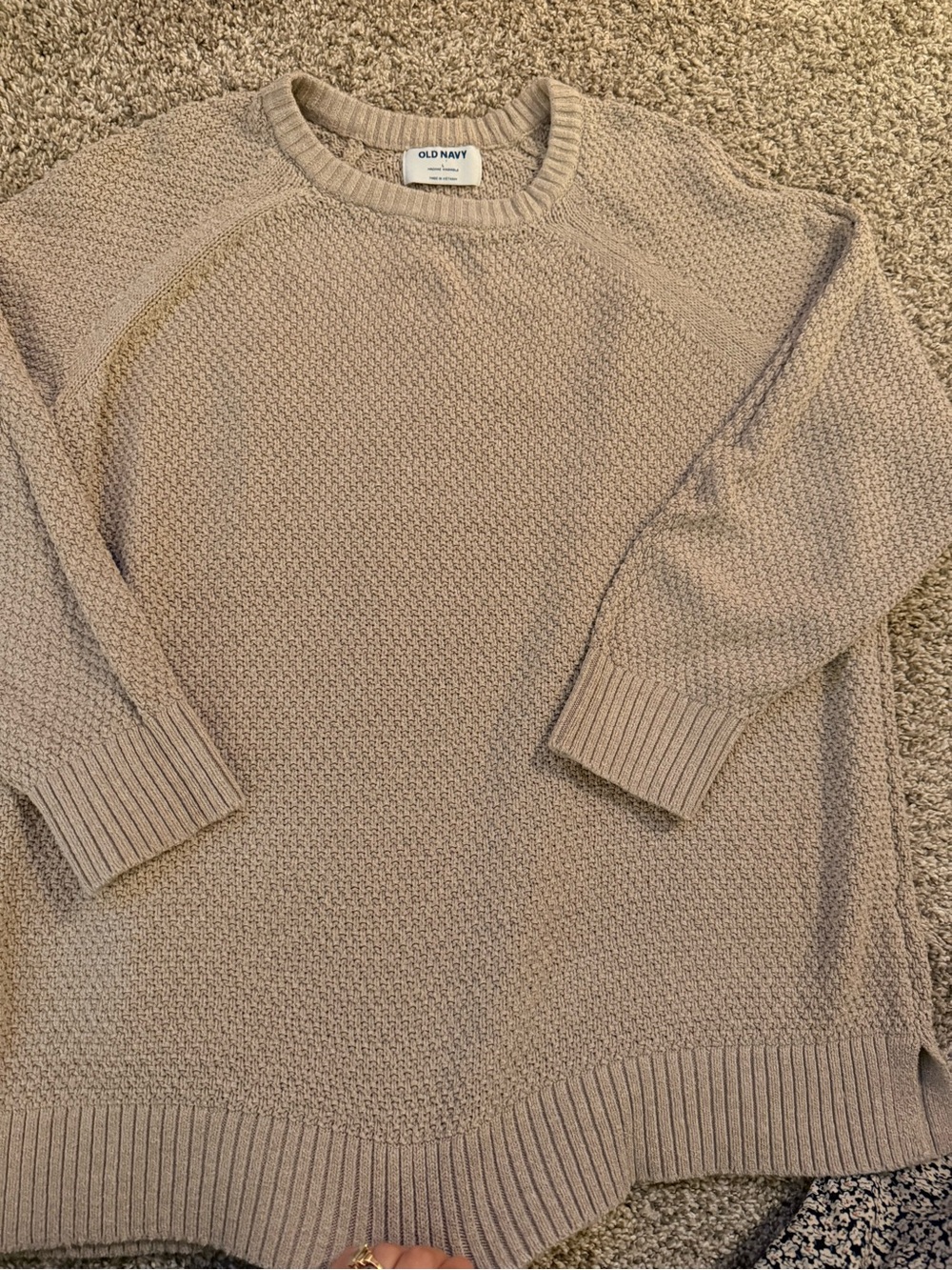 Old Navy Women's Taupe Crewneck Sweater